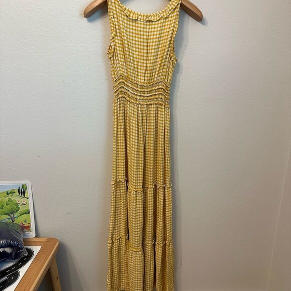 Max Studio Yellow Gingham Maxi Dress - Picture 3 of 3